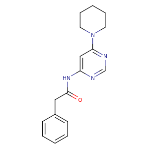 2-phenyl-N-[6-(piperidin-1-yl)pyrimidin-4-yl]acetamide