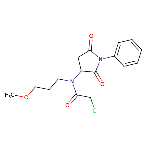 2-Chloro-n-(2,5-dioxo-1-phenylpyrrolidin-3-yl)-n-(3-methoxypropyl)acetamide