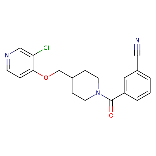 3-(4-{[(3-chloropyridin-4-yl)oxy]methyl}piperidine-1-carbonyl)benzonitrile