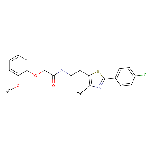 N-{2-[2-(4-chlorophenyl)-4-methyl-1,3-thiazol-5-yl]ethyl}-2-(2-methoxyphenoxy)acetamide