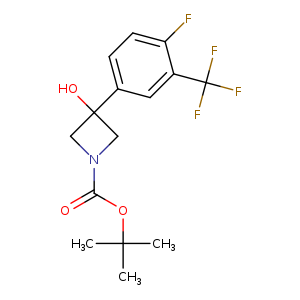 tert-butyl 3-[4-fluoro-3-(trifluoromethyl)phenyl]-3-hydroxyazetidine-1-carboxylate