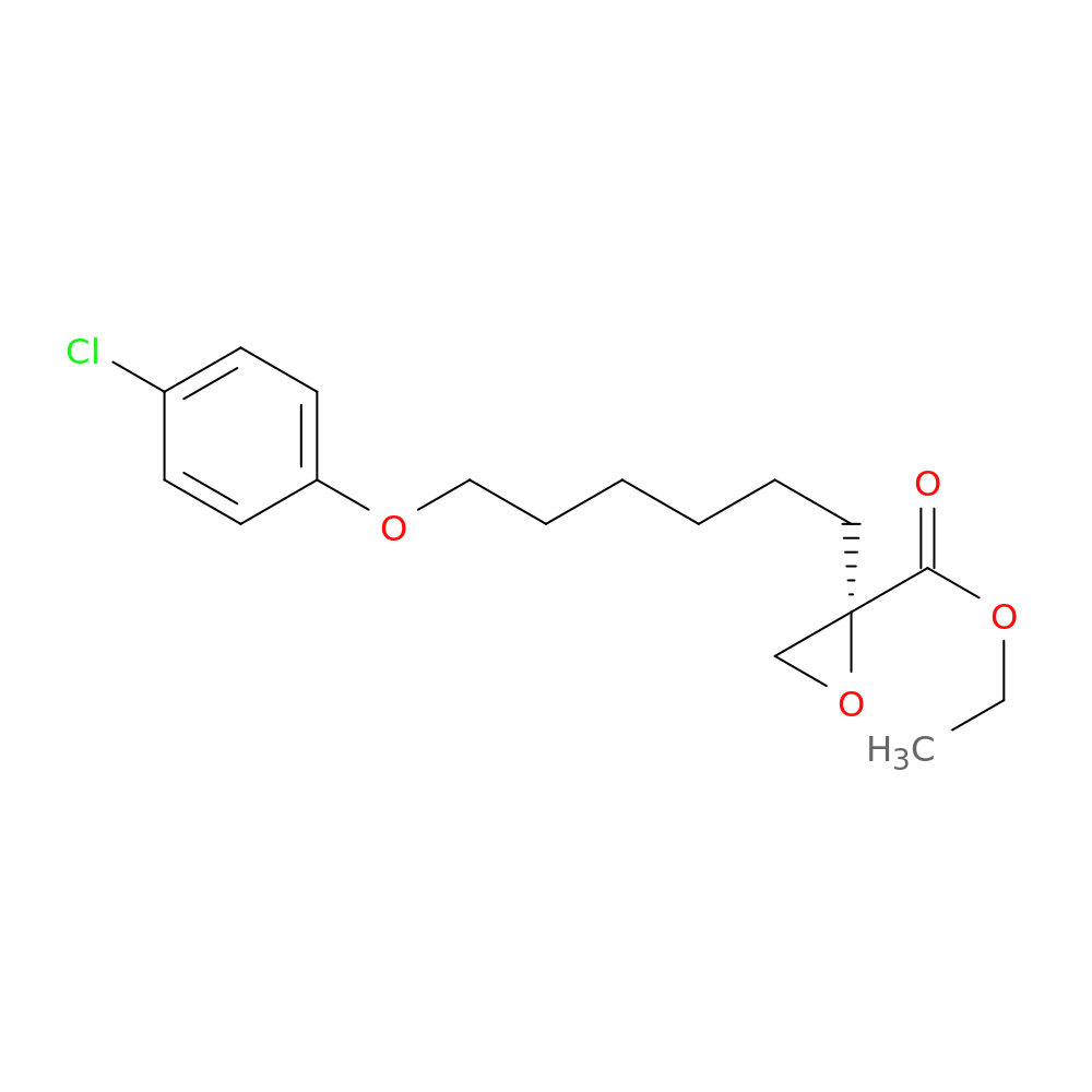 Oxiranecarboxylic acid， 2-[6-(4-chlorophenoxy)hexyl]-， ethyl ester， (2S)-