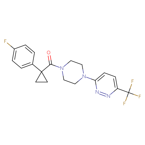 3-{4-[1-(4-fluorophenyl)cyclopropanecarbonyl]piperazin-1-yl}-6-(trifluoromethyl)pyridazine