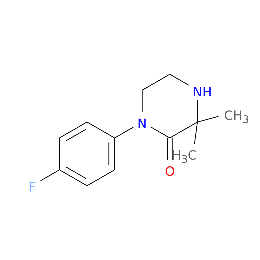 1-(4-fluorophenyl)-3,3-dimethylpiperazin-2-one