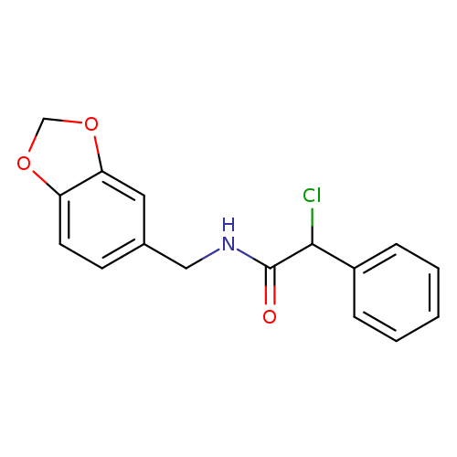 N-(2H-1,3-benzodioxol-5-ylmethyl)-2-chloro-2-phenylacetamide