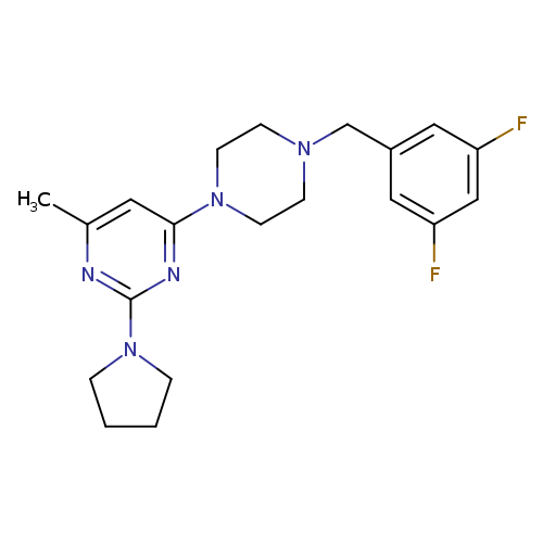 4-{4-[(3,5-difluorophenyl)methyl]piperazin-1-yl}-6-methyl-2-(pyrrolidin-1-yl)pyrimidine