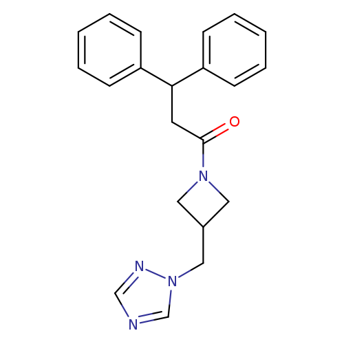 3,3-diphenyl-1-{3-[(1H-1,2,4-triazol-1-yl)methyl]azetidin-1-yl}propan-1-one