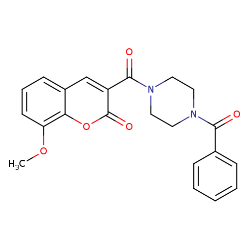 3-(4-benzoylpiperazine-1-carbonyl)-8-methoxy-2H-chromen-2-one