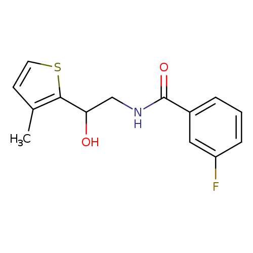 3-fluoro-N-[2-hydroxy-2-(3-methylthiophen-2-yl)ethyl]benzamide