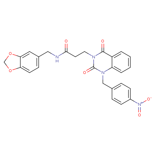 N-[(2H-1,3-benzodioxol-5-yl)methyl]-3-{1-[(4-nitrophenyl)methyl]-2,4-dioxo-1,2,3,4-tetrahydroquinazolin-3-yl}propanamide