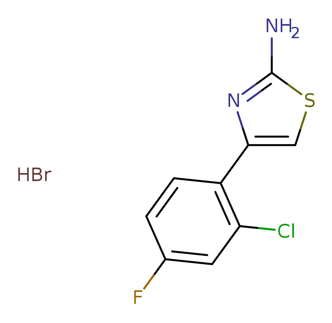 4-(2-chloro-4-fluorophenyl)-1,3-thiazol-2-amine hydrobromide