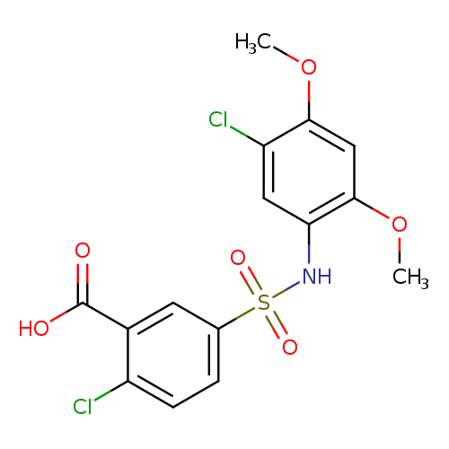 2-chloro-5-[(5-chloro-2,4-dimethoxyphenyl)sulfamoyl]benzoic acid