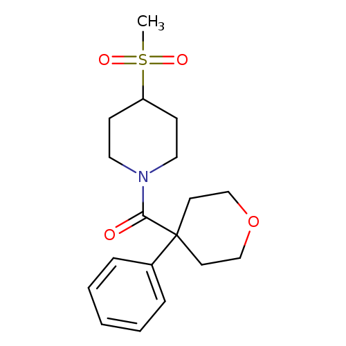 4-methanesulfonyl-1-(4-phenyloxane-4-carbonyl)piperidine