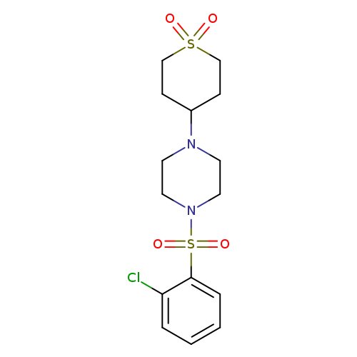 4-[4-(2-chlorobenzenesulfonyl)piperazin-1-yl]-1lambda6-thiane-1,1-dione