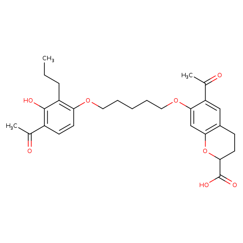 6-Acetyl-7-((5-(4-acetyl-3-hydroxy-2-propylphenoxy)pentyl)oxy)chromane-2-carboxylic acid