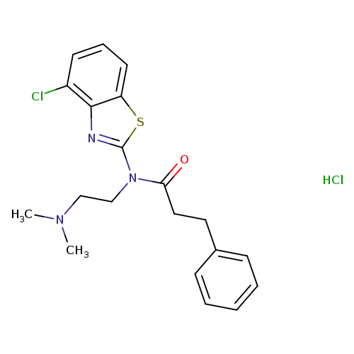 N-(4-chloro-1,3-benzothiazol-2-yl)-N-[2-(dimethylamino)ethyl]-3-phenylpropanamide hydrochloride