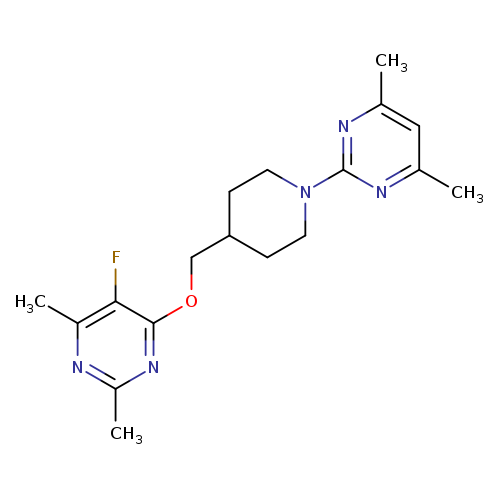 4-{[1-(4,6-dimethylpyrimidin-2-yl)piperidin-4-yl]methoxy}-5-fluoro-2,6-dimethylpyrimidine