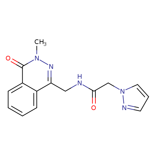 N-[(3-methyl-4-oxo-3,4-dihydrophthalazin-1-yl)methyl]-2-(1H-pyrazol-1-yl)acetamide