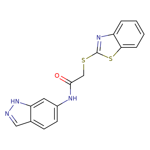 2-(1,3-benzothiazol-2-ylsulfanyl)-N-(1H-indazol-6-yl)acetamide