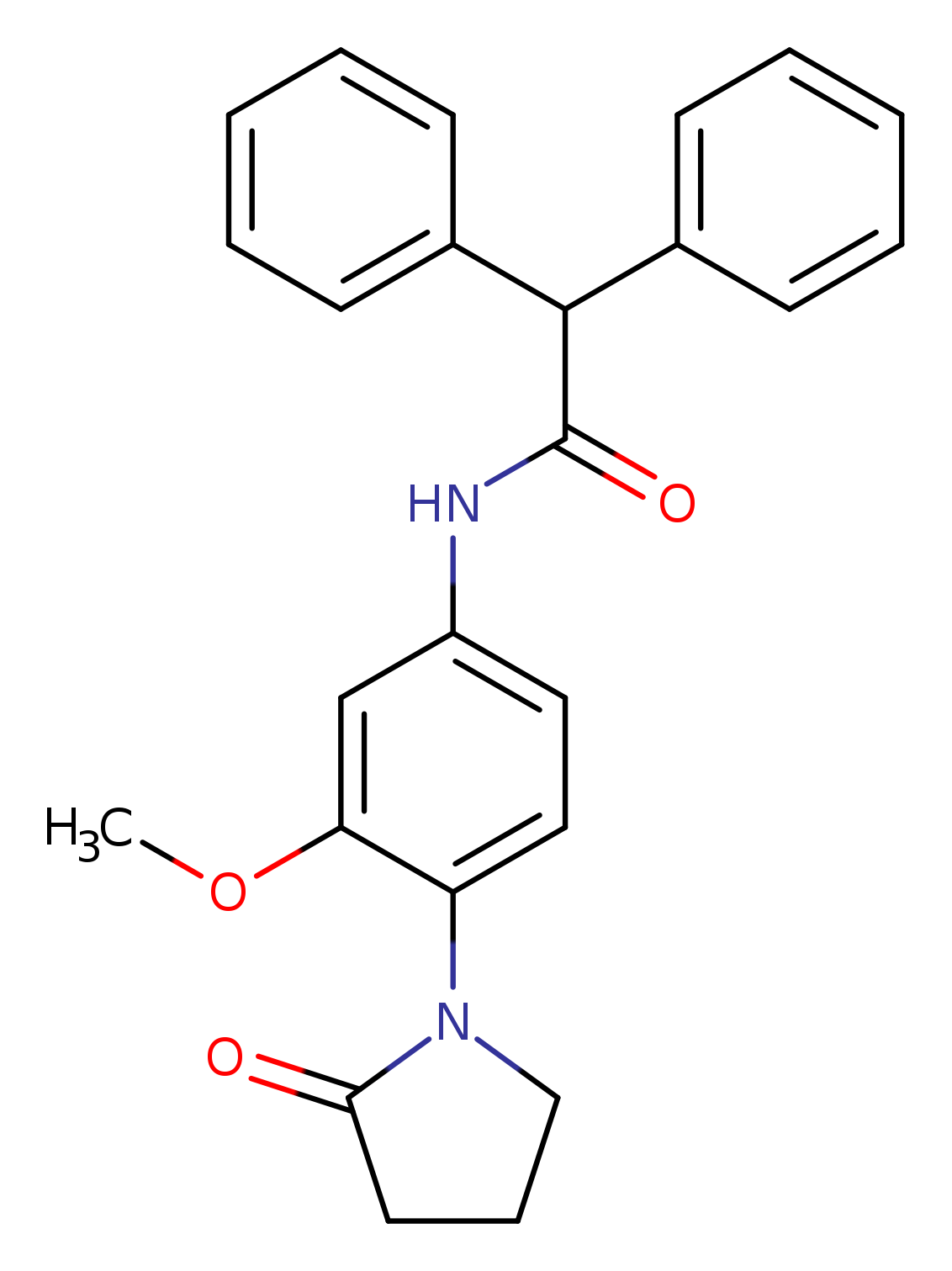 N-[3-methoxy-4-(2-oxopyrrolidin-1-yl)phenyl]-2,2-diphenylacetamide
