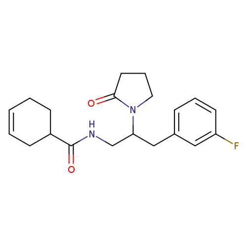 N-[3-(3-fluorophenyl)-2-(2-oxopyrrolidin-1-yl)propyl]cyclohex-3-ene-1-carboxamide