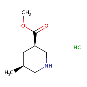 3-Piperidinecarboxylic acid, 5-methyl-, methyl ester, hydrochloride (1:1), (3R,5S)-rel-