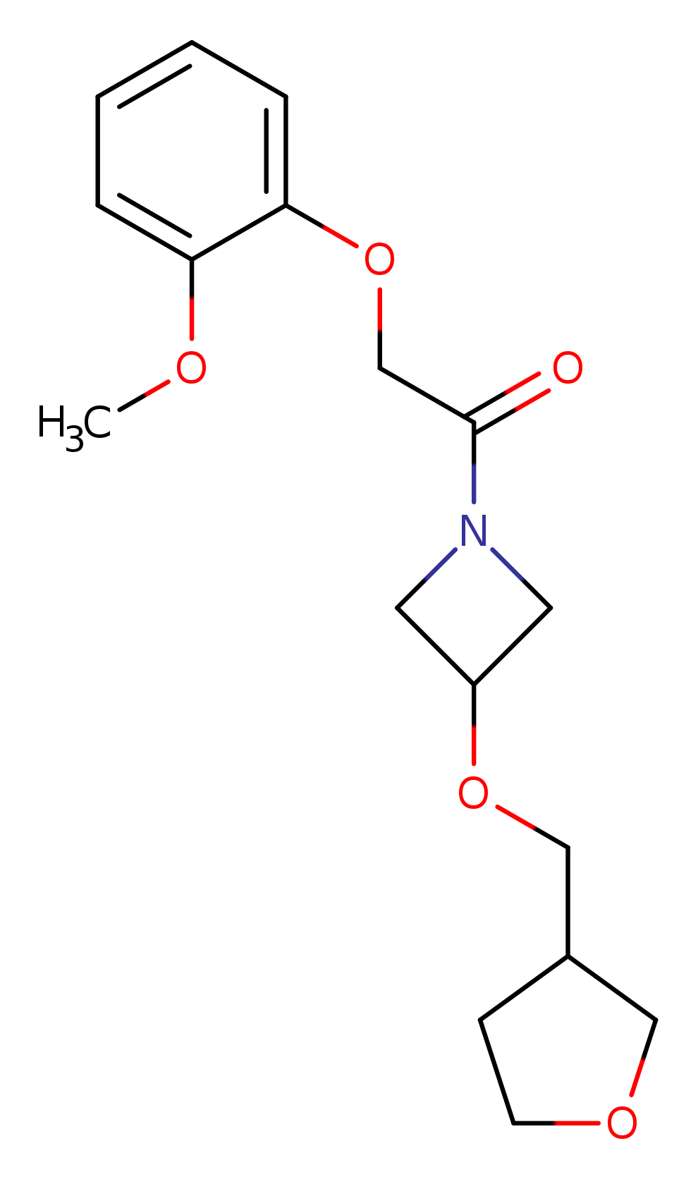 2-(2-methoxyphenoxy)-1-{3-[(oxolan-3-yl)methoxy]azetidin-1-yl}ethan-1-one