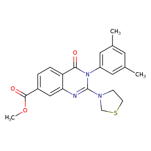 methyl 3-(3,5-dimethylphenyl)-4-oxo-2-(1,3-thiazolidin-3-yl)-3,4-dihydroquinazoline-7-carboxylate