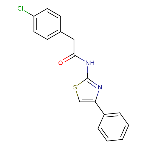 2-(4-chlorophenyl)-N-(4-phenyl-1,3-thiazol-2-yl)acetamide