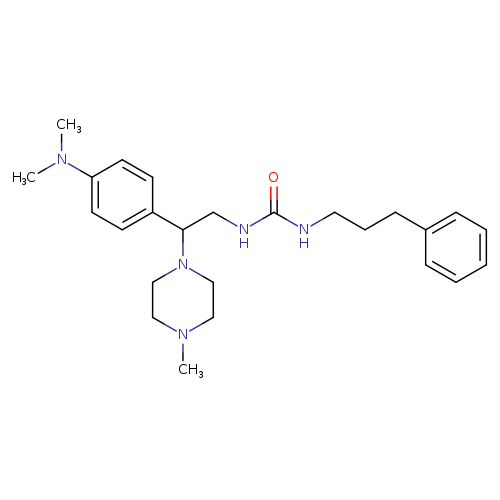3-{2-[4-(dimethylamino)phenyl]-2-(4-methylpiperazin-1-yl)ethyl}-1-(3-phenylpropyl)urea