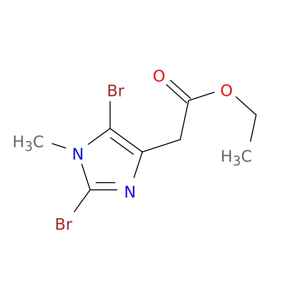 ethyl 2-(2,5-dibromo-1-methyl-1H-imidazol-4-yl)acetate