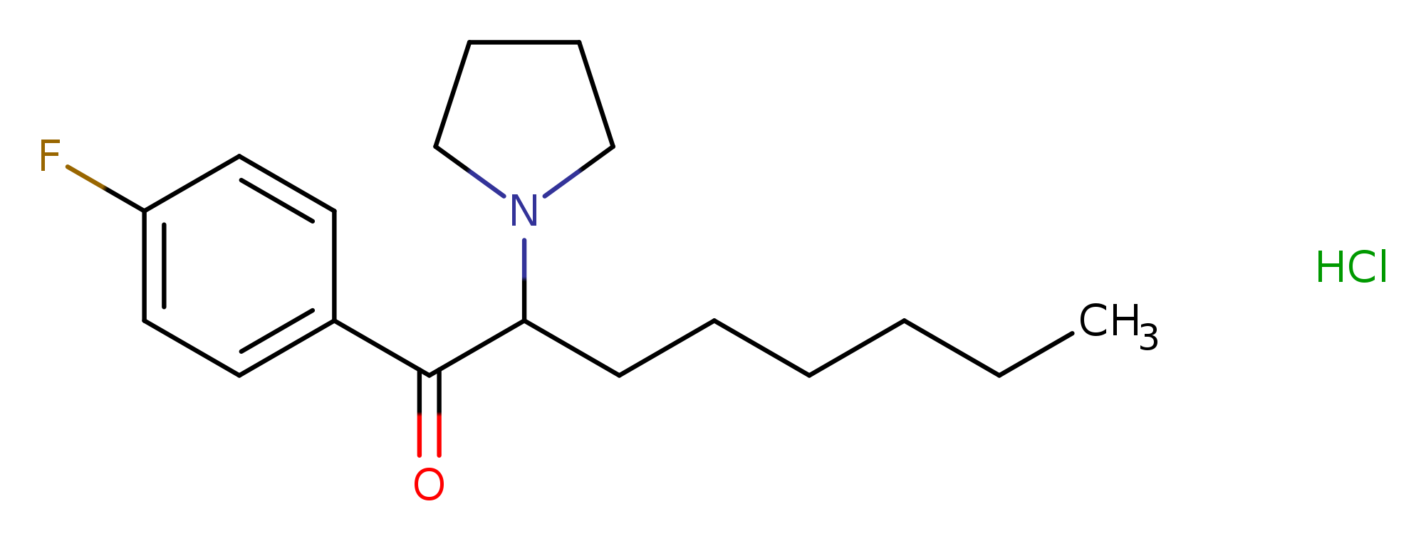 1-(4-fluorophenyl)-2-(pyrrolidin-1-yl)octan-1-one,monohydrochloride