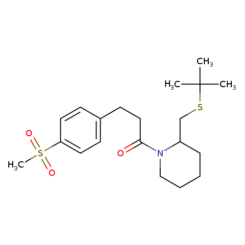 1-{2-[(tert-butylsulfanyl)methyl]piperidin-1-yl}-3-(4-methanesulfonylphenyl)propan-1-one