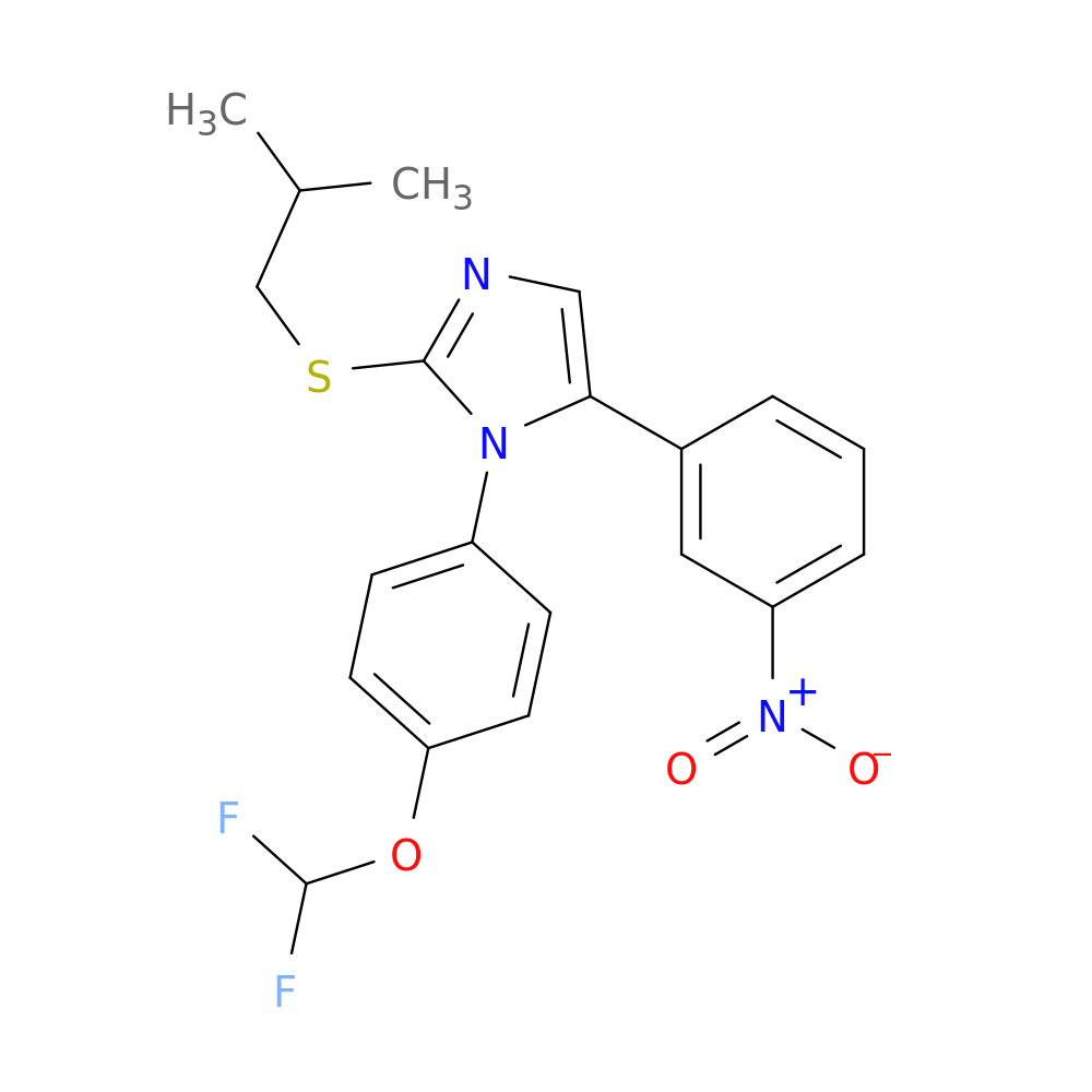 1-[4-(difluoromethoxy)phenyl]-2-[(2-methylpropyl)sulfanyl]-5-(3-nitrophenyl)-1H-imidazole