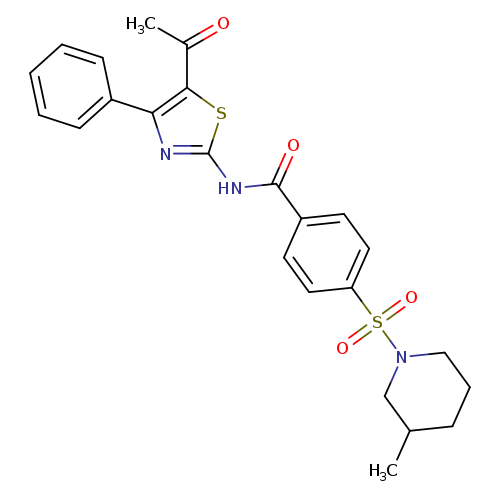 N-(5-acetyl-4-phenyl-1,3-thiazol-2-yl)-4-[(3-methylpiperidin-1-yl)sulfonyl]benzamide