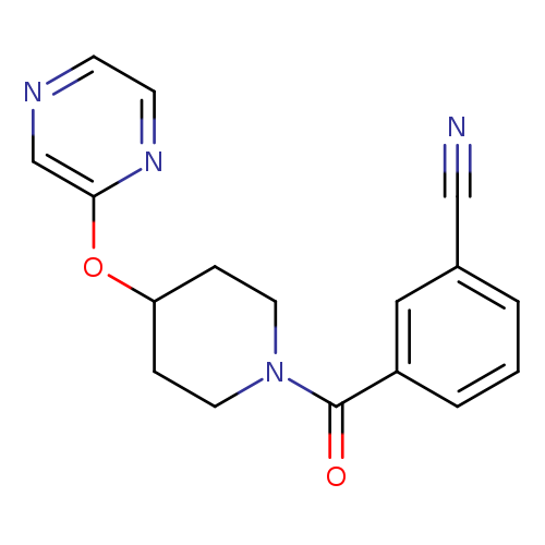3-[4-(pyrazin-2-yloxy)piperidine-1-carbonyl]benzonitrile