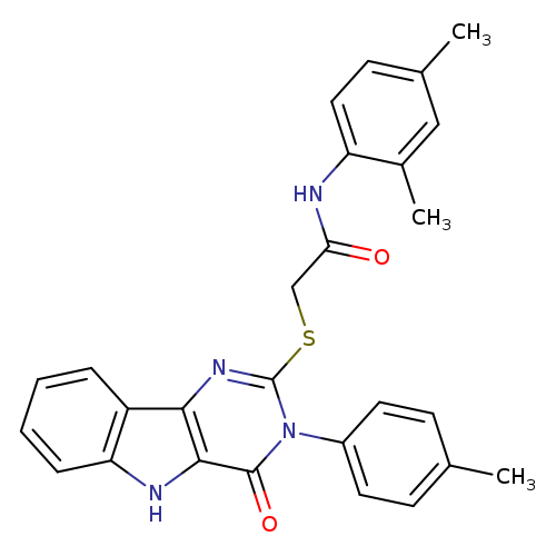 N-(2,4-dimethylphenyl)-2-{[3-(4-methylphenyl)-4-oxo-3H,4H,5H-pyrimido[5,4-b]indol-2-yl]sulfanyl}acetamide