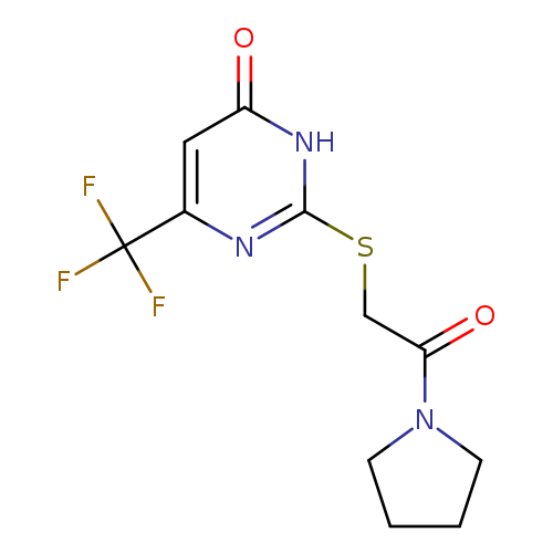 2-{[2-oxo-2-(pyrrolidin-1-yl)ethyl]sulfanyl}-6-(trifluoromethyl)-3,4-dihydropyrimidin-4-one