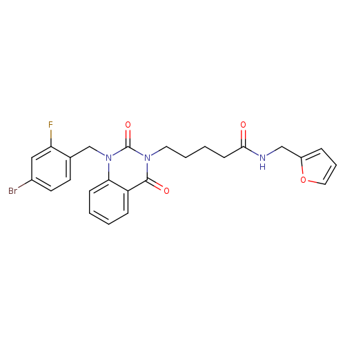 5-{1-[(4-bromo-2-fluorophenyl)methyl]-2,4-dioxo-1,2,3,4-tetrahydroquinazolin-3-yl}-N-[(furan-2-yl)methyl]pentanamide