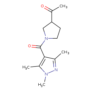 1-[1-(1,3,5-trimethyl-1H-pyrazole-4-carbonyl)pyrrolidin-3-yl]ethan-1-one