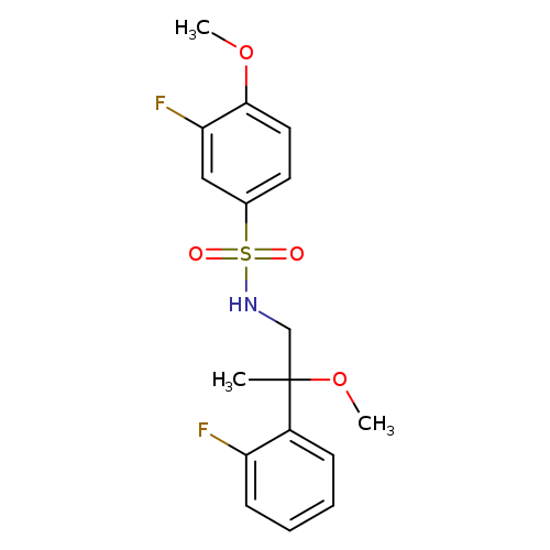 3-fluoro-N-[2-(2-fluorophenyl)-2-methoxypropyl]-4-methoxybenzene-1-sulfonamide
