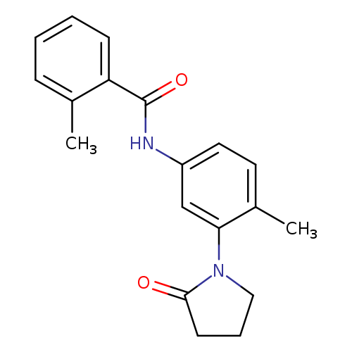 2-methyl-N-[4-methyl-3-(2-oxopyrrolidin-1-yl)phenyl]benzamide
