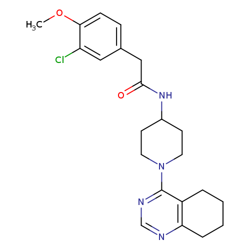2-(3-chloro-4-methoxyphenyl)-N-[1-(5,6,7,8-tetrahydroquinazolin-4-yl)piperidin-4-yl]acetamide