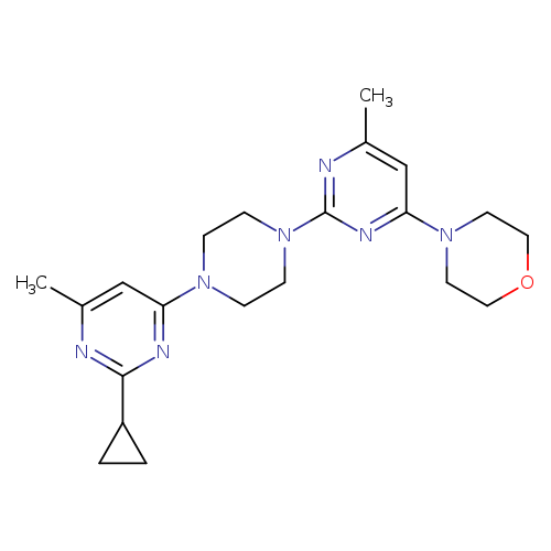 4-{2-[4-(2-cyclopropyl-6-methylpyrimidin-4-yl)piperazin-1-yl]-6-methylpyrimidin-4-yl}morpholine