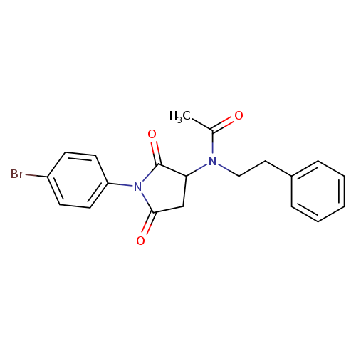 N-[1-(4-bromophenyl)-2,5-dioxo-3-pyrrolidinyl]-N-(2-phenylethyl)acetamide