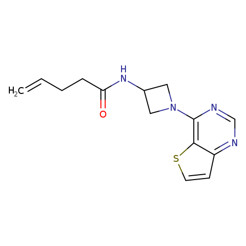 N-(1-{thieno[3,2-d]pyrimidin-4-yl}azetidin-3-yl)pent-4-enamide
