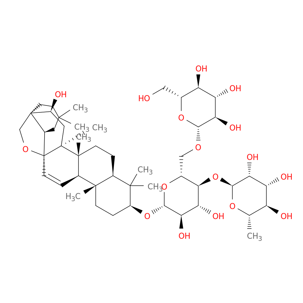 (2S,3R,4R,5R,6S)-2-(((2R,3S,4R,5R,6R)-4,5-Dihydroxy-6-(((3S,4aR,6aR,6bS,8S,8aS,12aR,12bS,14aR,14bS)-8-hydroxy-4,4,6a,6b,11,11,14b-heptamethyl-2,3,4,4a,5,6,6a,6b,7,8,10,11,12,12a,14a,14b-hexadecahydro-1H,9H-12b,8a-(epoxymethano)picen-3-yl)oxy)-2-((((2R,3R,4S,5S,6R)-3,4,5-trihydroxy-6-(hydroxymethyl)tetrahydro-2H-pyran-2-yl)oxy)methyl)tetrahydro-2H-pyran-3-yl)oxy)-6-methyltetrahydro-2H-pyran-3,4,5-triol