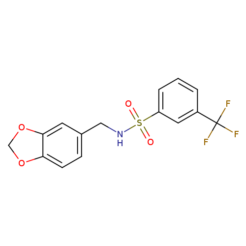 N-(1,3-benzodioxol-5-ylmethyl)-3-(trifluoromethyl)benzenesulfonamide
