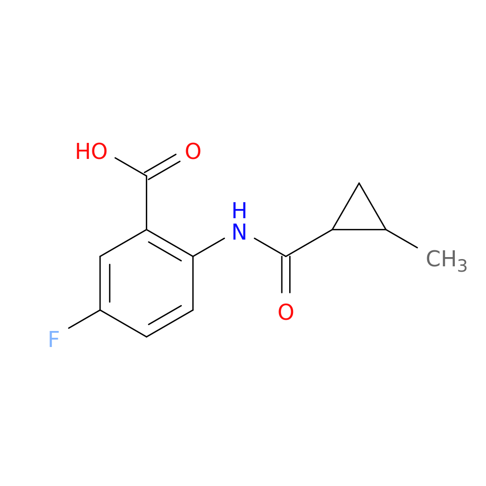 5-fluoro-2-(2-methylcyclopropaneamido)benzoic acid