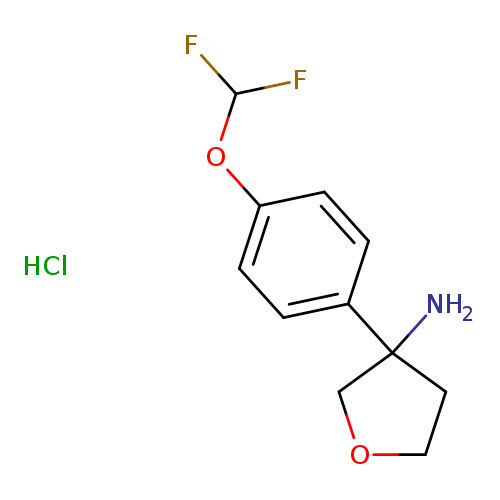 3-[4-(difluoromethoxy)phenyl]oxolan-3-amine hydrochloride